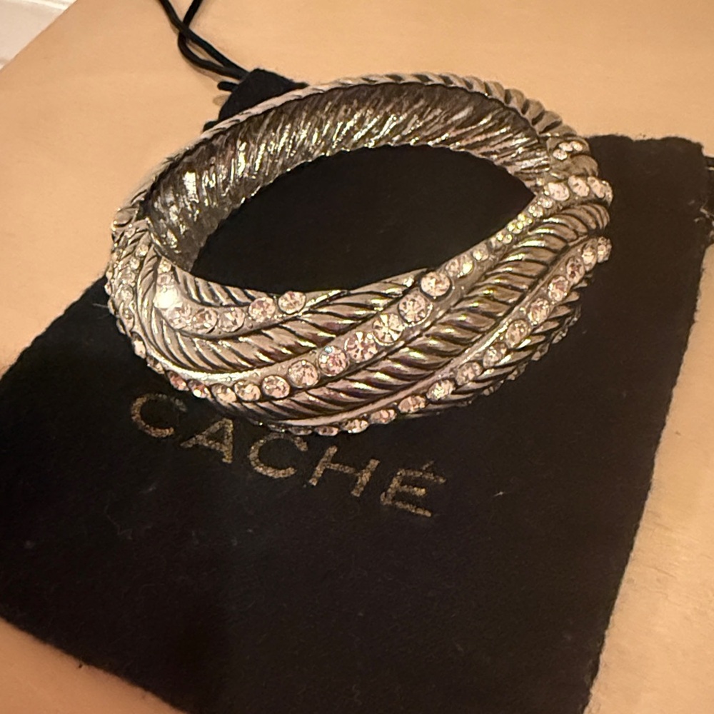 Cache Silver Bracelet with Crystal Accents